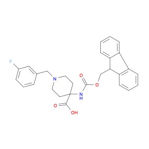 4-[[(9H-Fluoren-9-ylmethoxy)carbonyl]amino]-1-[(3-fluorophenyl)methyl]-4-piperidinecarboxylic acid