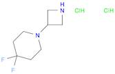 1-(azetidin-3-yl)-4,4-difluoro-piperidine;dihydrochloride