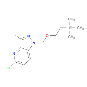 5-chloro-3-iodo-1-{[2-(trimethylsilyl)ethoxy]methyl}-1H-pyrazolo[4,3-b]pyridine