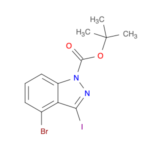 tert-butyl 4-bromo-3-iodo-indazole-1-carboxylate