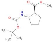 Cyclopentanecarboxylic acid, 2-[[(1,1-dimethylethoxy)carbonyl]amino]-,methyl ester, (1S-trans)-