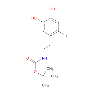 tert-butyl 4,5-dihydroxy-2-iodophenethylcarbamate