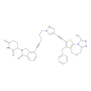 3-(4-(5-(4-((3-Benzyl-9-methyl-4H,6H-thieno[2,3-e][1,2,4]triazolo[3,4-c][1,4]oxazepin-2-yl)ethynyl…
