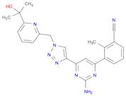 3-[2-氨基-6-[1-[[6-(1-羟基-1-甲基乙基)-2-吡啶基]甲基]-1H-1,2,3-三唑-4-基]-4-嘧啶基]-2-甲基苯腈