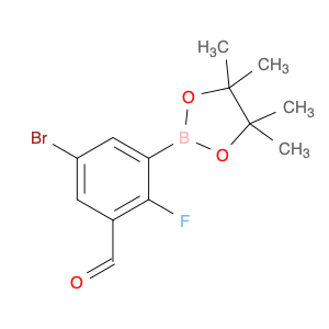 5-Bromo-2-fluoro-3-formylphenylboronic acid, pinacol ester