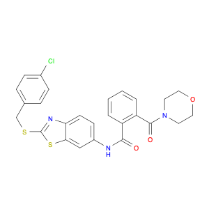 N-[2-[[(4-氯苯基)甲基]硫代]-6-苯并噻唑基]-2-(4-吗啉基羰基)苯甲酰胺