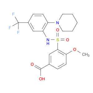 4-Methoxy-3-(N-(2-(piperidin-1-yl)-5-(trifluoromethyl)phenyl)sulfamoyl)benzoicacid