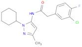 2-(3-Chloro-4-fluorophenyl)-N-(1-cyclohexyl-3-methyl-1H-pyrazol-5-yl)acetamide