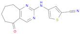 4-((5-Oxo-6,7,8,9-tetrahydro-5H-cyclohepta[d]pyrimidin-2-yl)amino)thiophene-2-carbonitrile