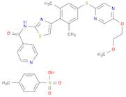 N-(4-(4-((5-(2-Methoxyethoxy)pyrazin-2-yl)thio)-2,6-dimethylphenyl)thiazol-2-yl)isonicotinamide 4-…