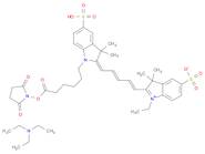 Triethylamine 2-(5-(1-(6-((2,5-dioxopyrrolidin-1-yl)oxy)-6-oxohexyl)-3,3-dimethyl-5-sulfonatoindol…