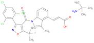 2-Methylpropan-2-amine(E)-3-(1-(5-(2-fluoropropan-2-yl)-3-(2,4,6-trichlorophenyl)isoxazole-4-carbo…