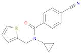 4-Cyano-N-cyclopropyl-N-(thiophen-2-ylmethyl)benzamide