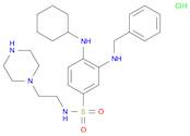 4-(cyclohexylamino)-3-[(phenylmethyl)amino]-N-[2-(1-piperazinyl)ethyl]-benzenesulfonamide, monohyd…