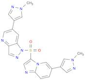 6-(1-Methyl-1H-pyrazol-4-yl)-1-[[6-(1-methyl-1H-pyrazol-4-yl)imidazo[1,2-a]pyridin-3-yl]sulfonyl]-…