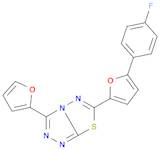 6-[5-(4-fluorophenyl)furan-2-yl]-3-(furan-2-yl)-[1,2,4]triazolo[3,4-b][1,3,4]thiadiazole