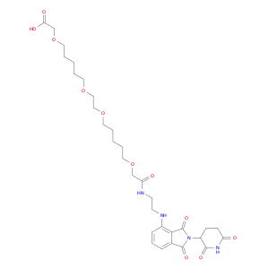 Pomalidomide-C2-amido-(C1-O-C5-O-C1)2-COOH