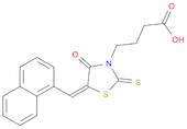 4-[(5E)-5-[(naphthalen-1-yl)methylidene]-4-oxo-2-sulfanylidene-1,3-thiazolidin-3-yl]butanoic acid