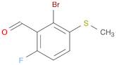 Benzaldehyde, 2-bromo-6-fluoro-3-(methylthio)-