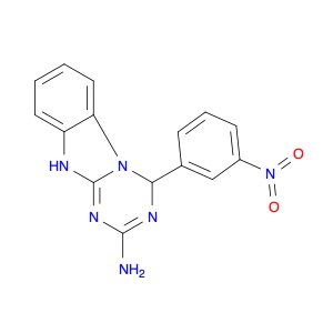 1,4-Dihydro-4-(3-nitrophenyl)-1,3,5-triazino[1,2-a]benzimidazol-2-amine