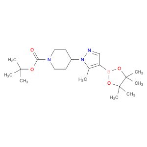 tert-butyl 4-[5-methyl-4-(4,4,5,5-tetramethyl-1,3,2-dioxaborolan-2-yl)pyrazol-1-yl]piperidine-1-ca…
