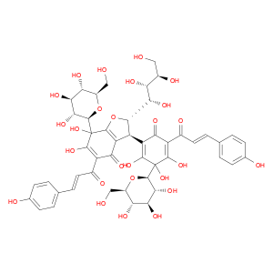 4(2H)-Benzofuranone, 7-β-D-glucopyranosyl-3-[3-β-D-glucopyranosyl-2,3,4-trihydroxy-5-[(2E)-3-(4-hy…