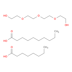 Decanoic acid, mixed diesters with octanoic acid and tetraethylene glycol