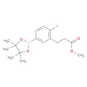 Benzenepropanoic acid, 2-fluoro-5-(4,4,5,5-tetramethyl-1,3,2-dioxaborolan-2-yl)-, methyl ester