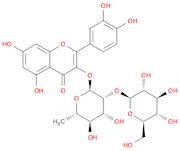 4H-1-Benzopyran-4-one, 3-[(6-deoxy-2-O-β-D-glucopyranosyl-α-L-mannopyranosyl)oxy]-2-(3,4-dihydroxy…