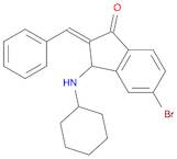 1H-Inden-1-one, 5-bromo-3-(cyclohexylamino)-2,3-dihydro-2-(phenylmethylene)-, (2E)-