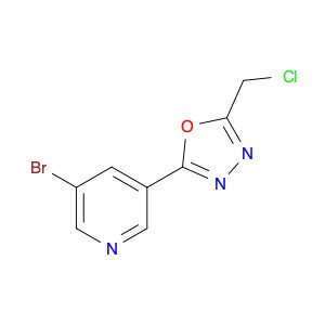 2-(5-Bromopyridin-3-yl)-5-(chloromethyl)-1,3,4-oxadiazole