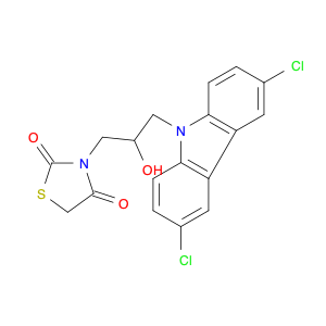 3-[3-(3,6-dichloro-9H-carbazol-9-yl)-2-hydroxypropyl]-1,3-thiazolidine-2,4-dione