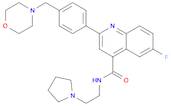 6-Fluoro-2-(4-(morpholinomethyl)phenyl)-N-(2-(pyrrolidin-1-yl)ethyl)quinoline-4-carboxamide