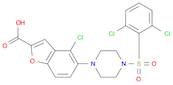 4-Chloro-5-(4-((2,6-dichlorophenyl)sulfonyl)piperazin-1-yl)benzofuran-2-carboxylic acid