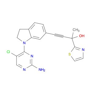 4-(1-(2-Amino-5-chloropyrimidin-4-yl)indolin-6-yl)-2-(thiazol-2-yl)but-3-yn-2-ol