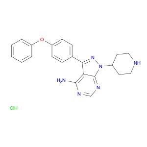 3-(4-Phenoxyphenyl)-1-(piperidin-4-yl)-1H-pyrazolo[3,4-d]pyrimidin-4-amine hydrochloride