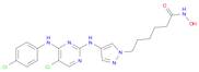 6-(4-((5-Chloro-4-((4-chlorophenyl)amino)pyrimidin-2-yl)amino)-1H-pyrazol-1-yl)-N-hydroxyhexanamide