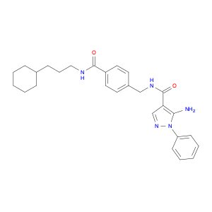 5-Amino-N-(4-((3-cyclohexylpropyl)carbamoyl)benzyl)-1-phenyl-1H-pyrazole-4-carboxamide