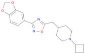 3-(Benzo[d][1,3]dioxol-5-yl)-5-((1-cyclobutylpiperidin-4-yl)methyl)-1,2,4-oxadiazole