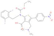 2-((2,6-Difluorobenzyl)(ethoxycarbonyl)amino)-4-((dimethylamino)methyl)-5-(4-nitrophenyl)thiophe...