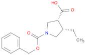 1,3-Pyrrolidinedicarboxylic acid, 4-ethyl-, 1-(phenylmethyl) ester, (3R,4S)-