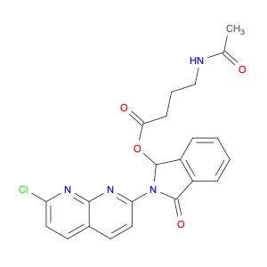 2-(7-Chloro-1,8-naphthyridin-2-yl)-2,3-dihydro-3-oxo-1H-isoindol-1-yl 4-(acetylamino)butanoate
