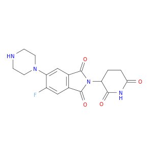 2-(2,6-Dioxopiperidin-3-yl)-5-fluoro-6-(piperazin-1-yl)isoindoline-1,3-dione