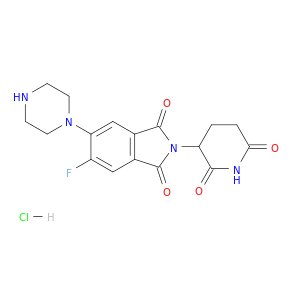 2-(2,6-Dioxopiperidin-3-yl)-5-fluoro-6-(piperazin-1-yl)isoindoline-1,3-dione hydrochloride