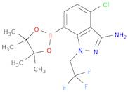 4-Chloro-7-(4,4,5,5-tetramethyl-1,3,2-dioxaborolan-2-yl)-1-(2,2,2-trifluoroethyl)-1H-indazol-3-ami…