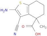 2-Amino-3-cyano-4-methyl-4,5,6,7-tetrahydrobenzo[b]thiophene-4-carboxylic acid