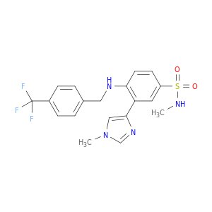 N-Methyl-3-(1-methyl-1H-imidazol-4-yl)-4-[[[4-(trifluoromethyl)phenyl]methyl]amino]benzenesulfonam…