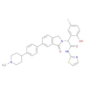 2-(5-Fluoro-2-hydroxyphenyl)-2-(6-(4-(1-methylpiperidin-4-yl)phenyl)-1-oxoisoindolin-2-yl)-N-(thia…