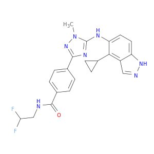 4-(5-((4-Cyclopropyl-1H-indazol-5-yl)amino)-1-methyl-1H-1,2,4-triazol-3-yl)-N-(2,2-difluoroethyl)b…