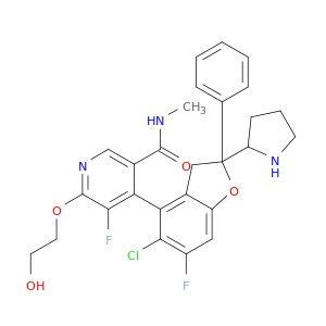 4-(5-Chloro-6-fluoro-2-phenyl-2-(pyrrolidin-2-yl)-2,3-dihydrobenzofuran-4-yl)-5-fluoro-6-(2-hydrox…